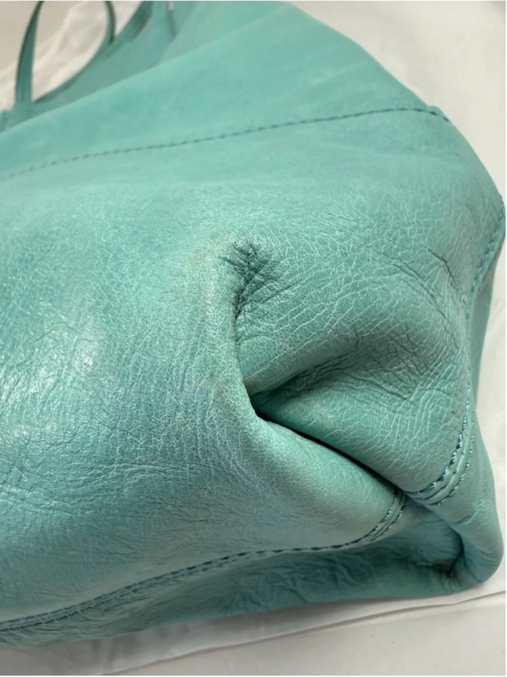 Trina Turk Banana Republic leather tote turquoise Limited edition